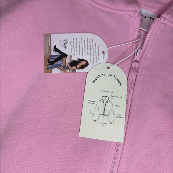 Blogilates Women’s Marshmallow Full Zip Hooded Sweatshirt - Pink Size XS NWT - Picture 7 of 10